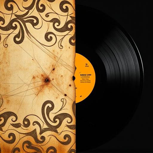 Before and after comparison image showing an old, scratched vinyl record on the left and a pristine, clean record on the right.